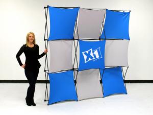 X1 8ft - 3x3 Q Fabric Pop-Up Display