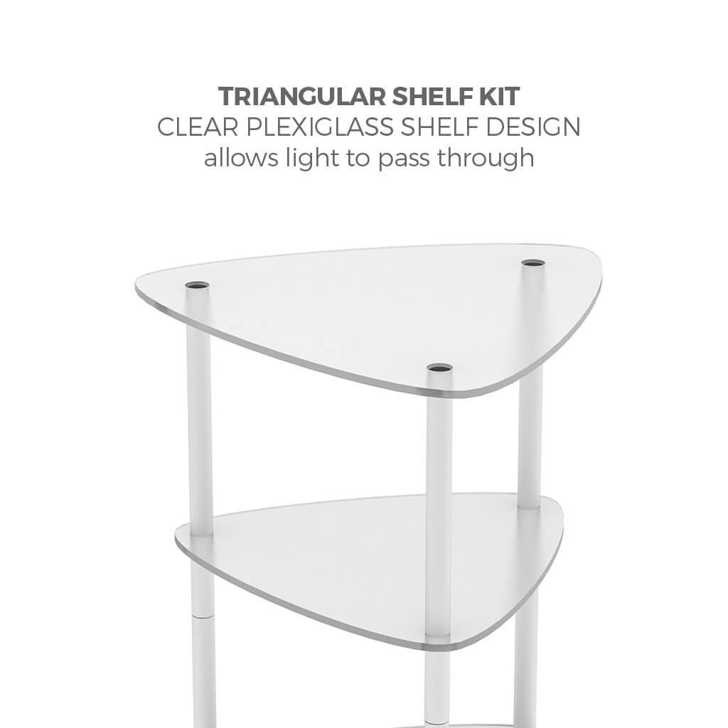 Brandcusi™ Triangular Tower triangular shelf kit