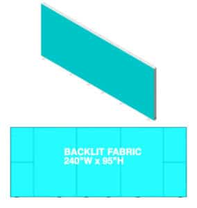 LumiWall 20' x 8' LED Backlit Fabric Display - specifications