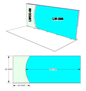 LumiWall Curve Accent 20' x 8' LED Backlit Fabric Display 03 - specifications