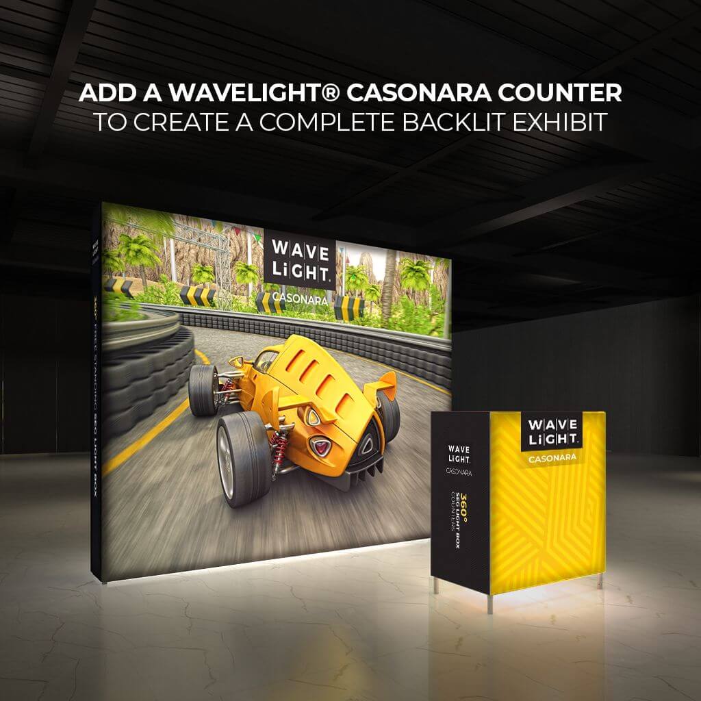 WaveLight® Casonara Wall 360º Light Box Display - 10ft - counter