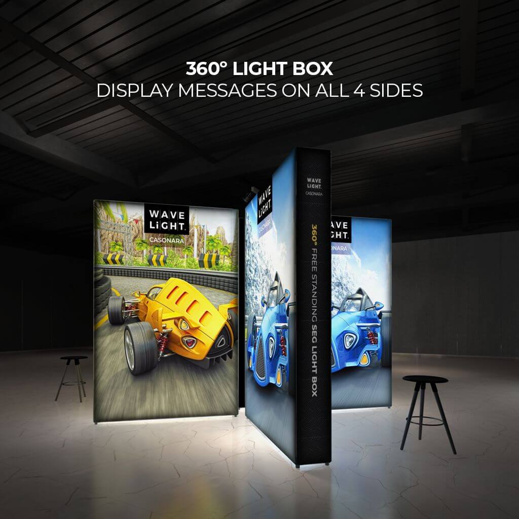 WaveLight® Casonara Wall 360º Light Box Display - 10ft - image 2