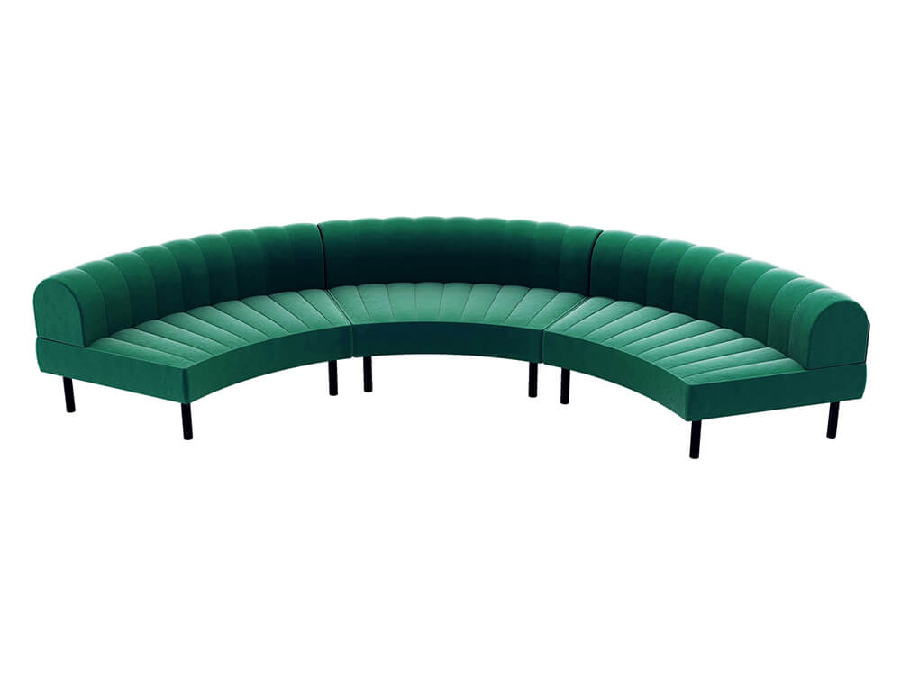 CESS-074 Emerald Velvet Curve Sofa