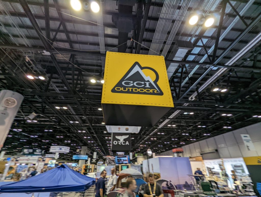 Trade show hanging sign example