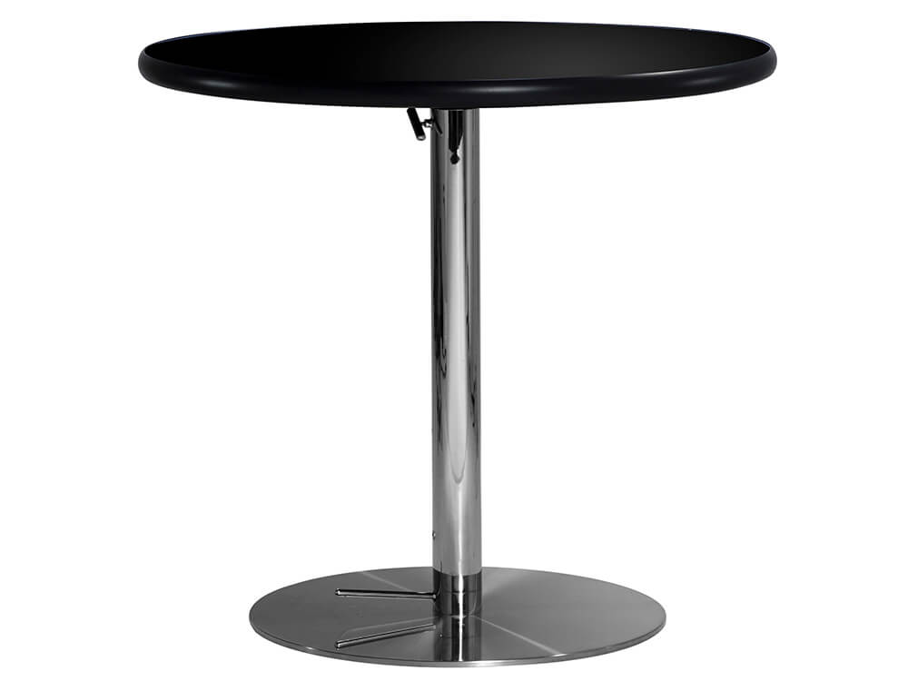 30 Round Cafe Table w Black Top and Hydraulic Base (CECA-023)