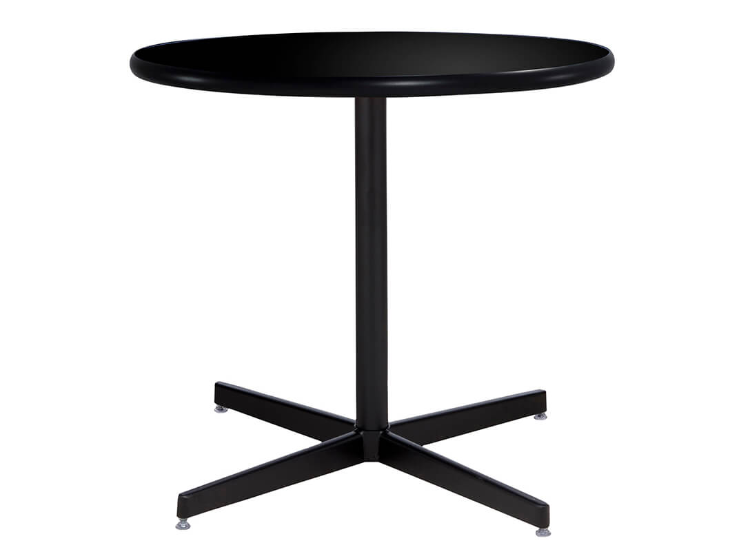 30 Round Cafe Table w Black Top and Standard Black Base (CECA-024)