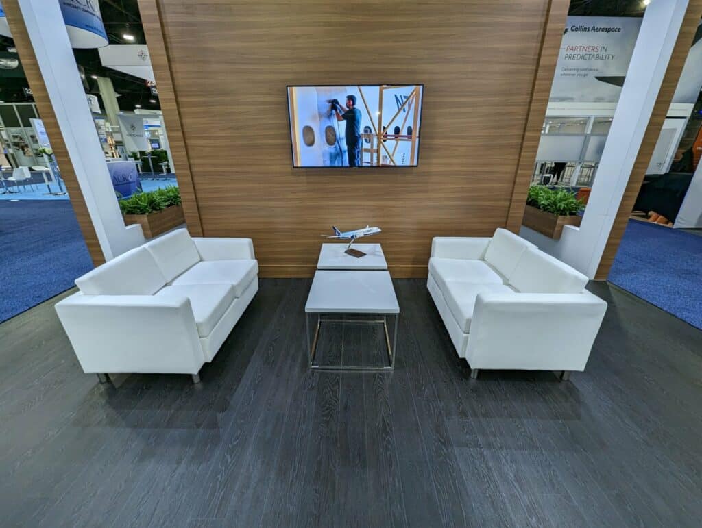 Furniture as example what to bring to a trade show booth