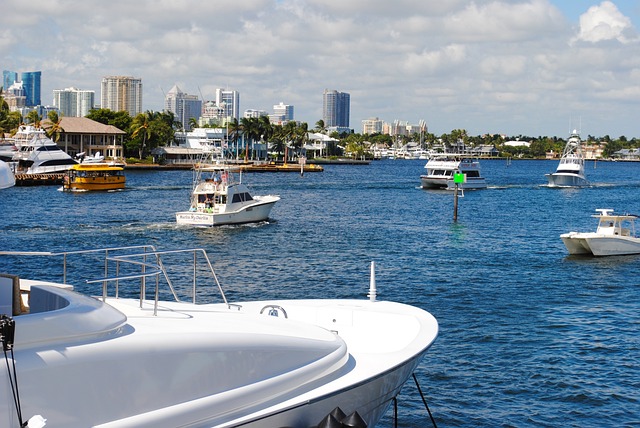 Boats swimming in Fort Lauderdale